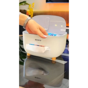 Premium Eco-Friendly Desktop Tissue Box and Paper Towel Organizer
