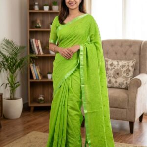 Premium Half Silk Embroidered Saree - Elegant Traditional Wear for Women