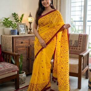 Premium Half-Silk Embroidered Saree for Elegant Occasions