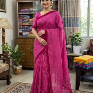 Premium Half Silk Embroidered Saree for Elegant Occasions | Findshob