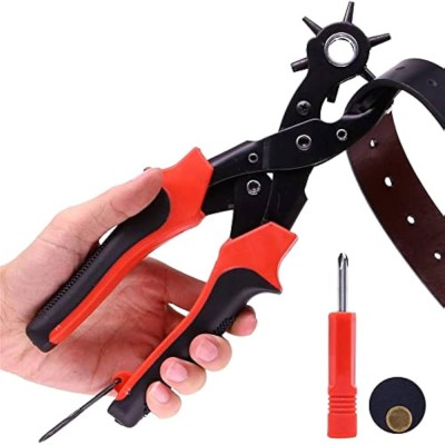 Premium Leather Hole Punch Tool - Versatile Rotary Punch & Plier for Crafting % Premium Leather Hole Punch Tool - Versatile Rotary Punch & Plier for Crafting