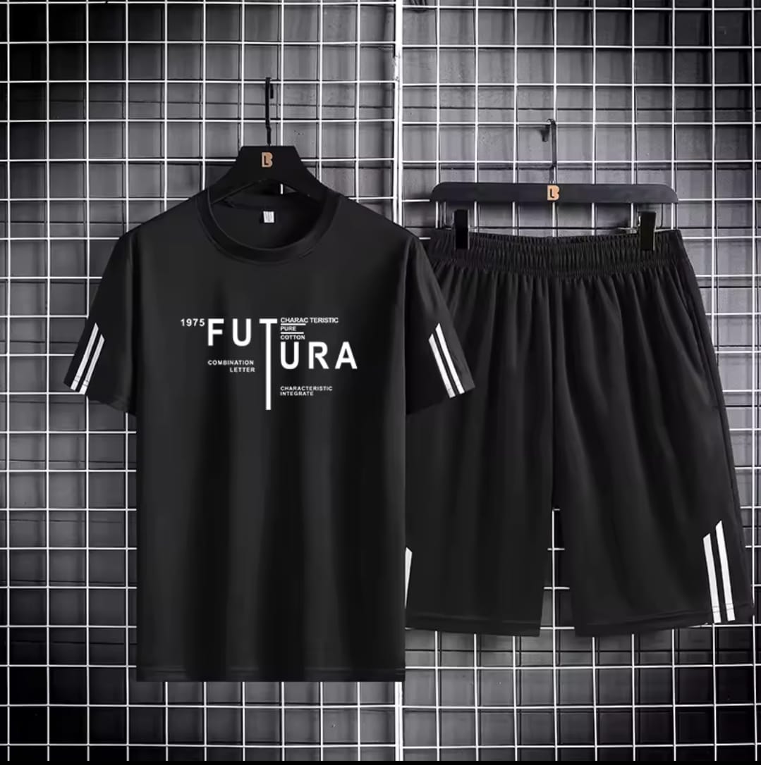 Premium Mash Fabric T-Shirt and Shorts Set for Ultimate Comfort % Premium Mash Fabric T-Shirt and Shorts Set for Ultimate Comfort