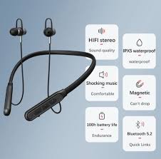 Premium Neckband Headphones - Recarsi 50 H Wireless Audio Experience % Premium Neckband Headphones - Recarsi 50 H Wireless Audio Experience