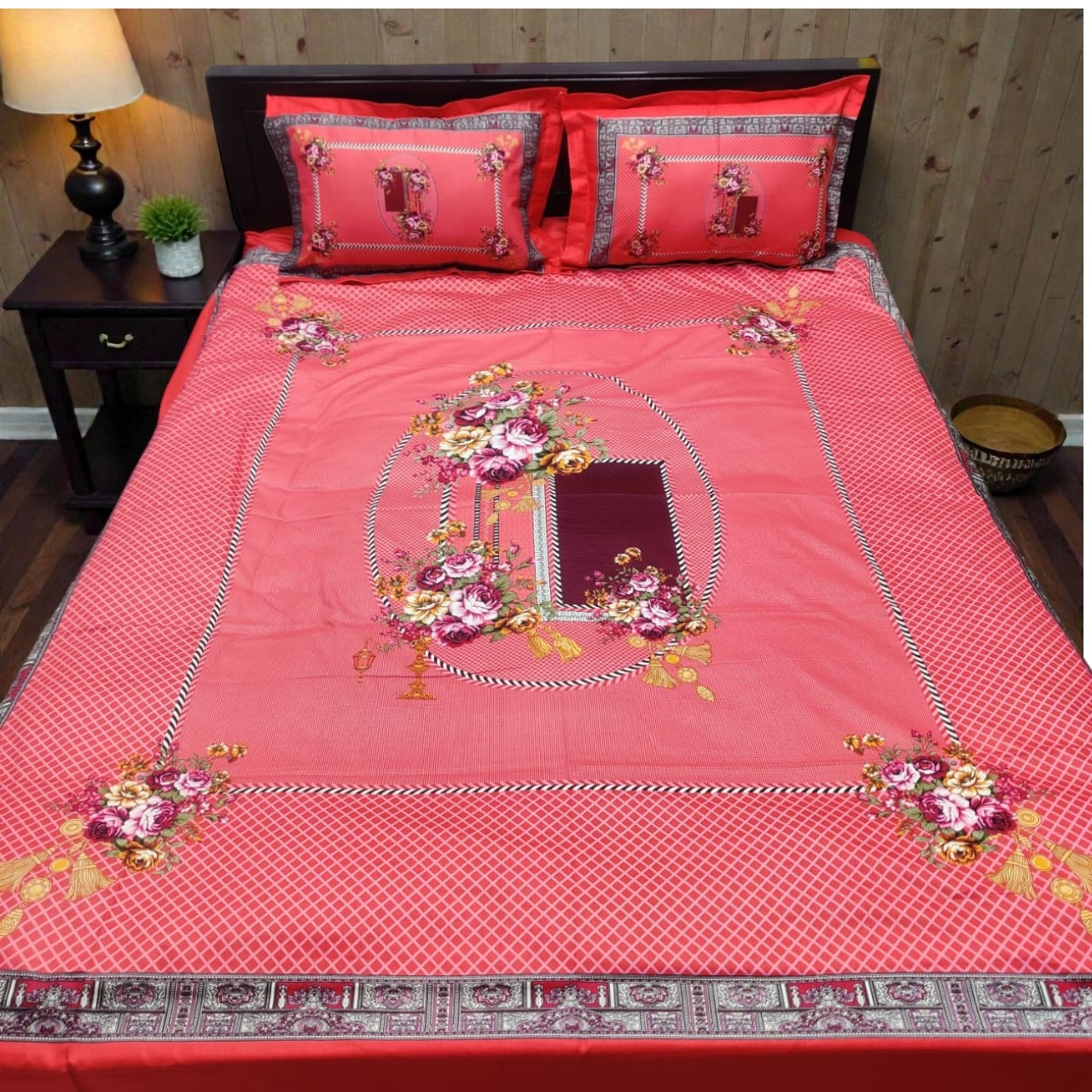 Premium Panel Cotton Bed Sheet for Luxurious Comfort % Premium Panel Cotton Bed Sheet for Luxurious Comfort