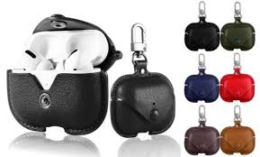 Premium PU Leather Case for Apple AirPods Pro with Clip Attachment % Premium PU Leather Case for Apple AirPods Pro with Clip Attachment