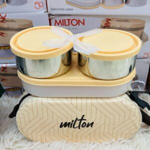 Premium Stainless Steel Lunch Box Set with Microwave Safe Plastic Containers - Khaki
