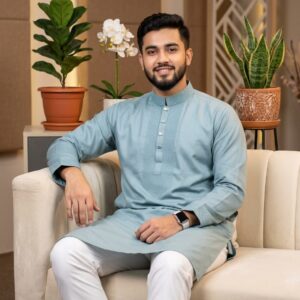 Premium Star Pattern Panjabi Shirt for Men – Elegant Traditional Attire