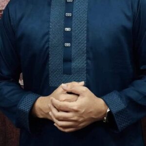 Premium Star Print Panjabi - Elegant Traditional Attire for Men