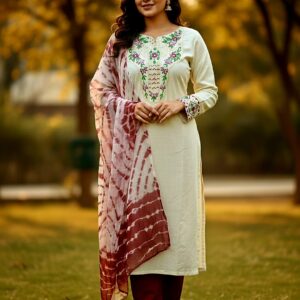 Premium Unstitched Three-Piece Fabric Set for Elegant Custom Outfits