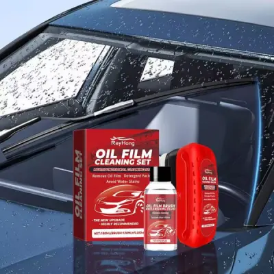 Premium Windshield Cleaner & Glass Oil Film Remover with 50ml Refill % Premium Windshield Cleaner & Glass Oil Film Remover with 50ml Refill