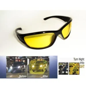 Premium Yellow Night Vision Glasses for Driving, Biking & Cycling with Luxury Case