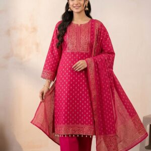 Printed Three-Piece Set - Stylish Ready-Made Outfit for Effortless Elegance