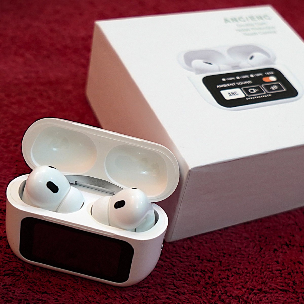 Pro Wireless Earbuds with Noise Cancellation and Touch Control, White TWS % Pro Wireless Earbuds with Noise Cancellation and Touch Control, White TWS