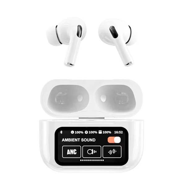 Pro Wireless Earbuds with Noise Cancellation and Touch Control, White TWS % Pro Wireless Earbuds with Noise Cancellation and Touch Control, White TWS