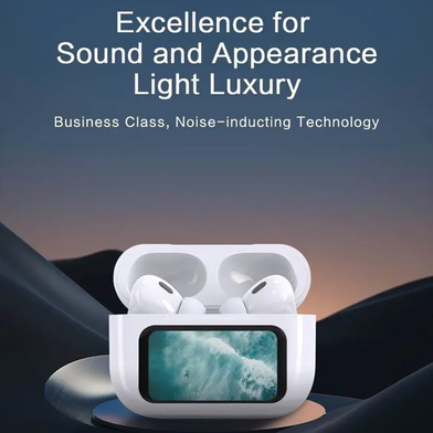 Pro Wireless Earbuds with Noise Cancellation and Touch Control, White TWS % Pro Wireless Earbuds with Noise Cancellation and Touch Control, White TWS