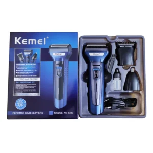 Professional 3-in-1 Hair Trimmer Kit - Clipper, Shaver & Nose Trimmer