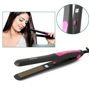 Professional Hair Straightener Km-328 by Kemei for Sleek Styles and Smooth Finish