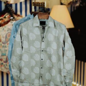 Pure Black Magnet-Cotton Full-Sleeve Shirt — Made in China