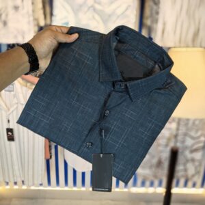 Pure Black Magnet-Cotton Long-Sleeve Shirt — Made in China
