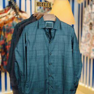 Pure Black Magnet-Cotton Long-Sleeve Shirt — Made in China