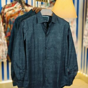 Pure Black Magnet-Cotton Long-Sleeve Shirt — Made in China