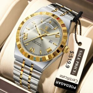 Quartz Men's Watch with Luminous Dial - Elegant and Stylish Timepiece