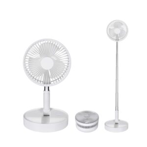 Rechargeable 12-Inch Folding Desk Fan with 10800mAh Battery for Ultimate Portability