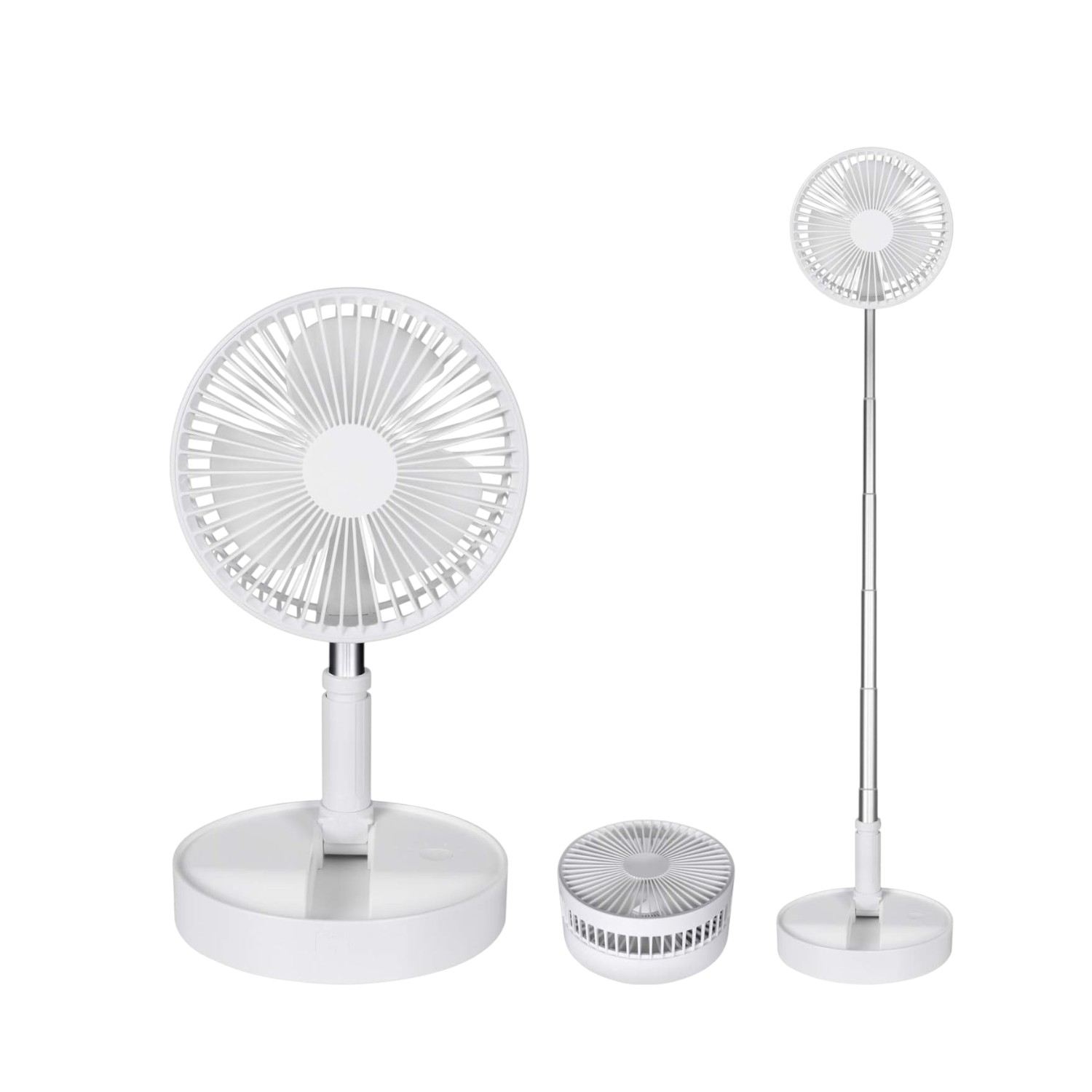 Rechargeable 12-Inch Folding Desk Fan with 10800mAh Battery for Ultimate Portability % Rechargeable 12-Inch Folding Desk Fan with 10800mAh Battery for Ultimate Portability