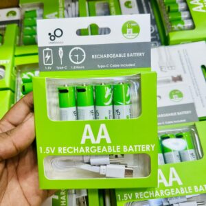 Rechargeable 1.5V AAA & AA Batteries - 4-Pack High-Capacity Set