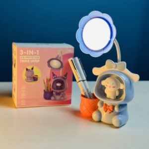 Rechargeable 3-in-1 Kids Table Lamp with Storage Cup and Sharpener