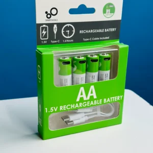 Rechargeable AA 1.5V Batteries - 2600mWh Capacity, 4-Pack by SmarTools
