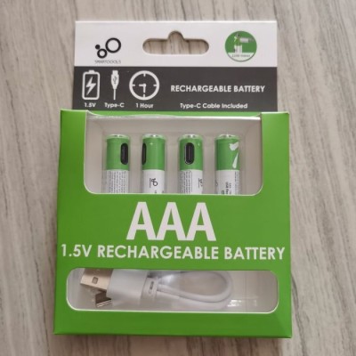 Rechargeable AAA 1.5V 750mWh Batteries - 4-Pack by SmarTools % Rechargeable AAA 1.5V 750mWh Batteries - 4-Pack by SmarTools