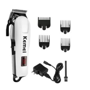 Rechargeable Hair and Beard Trimmer for Professionals - Corded and Cordless Use (White)