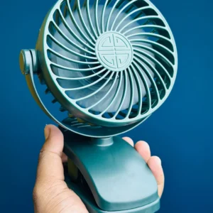 Rechargeable Handheld Clip Fan - Portable USB Mini Fan in Green