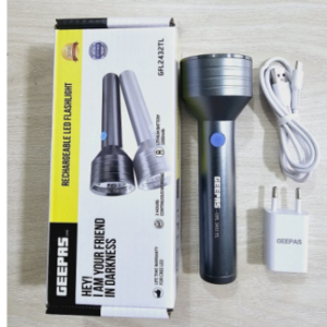 Rechargeable LED Flashlight by Geepas - High-Performance Portable Light
