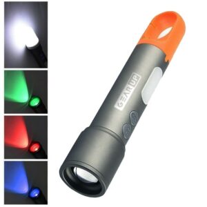 Rechargeable LED Zoomable Flashlight – GearUP K57 Multifunctional Torch