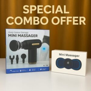 Rechargeable Mini Deep Tissue Massager & Smart Neck Massager Combo Set