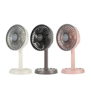 Rechargeable Mini Desk Fan 4000mAh - AC/DC, Compact & Stylish Design