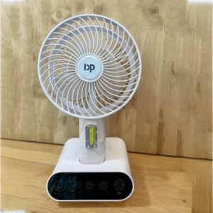 Rechargeable Portable USB Table Fan with LED Light - Sleek & Compact Design