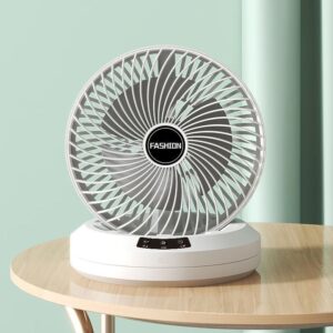 Rechargeable Remote-Controlled Rotating Fan for Ultimate Comfort