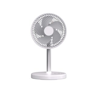 Rechargeable USB Desktop Fan in White - Compact & Powerful Cooling Solution