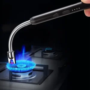 Rechargeable Windproof Arc Lighter with Flexible Neck - USB Type-C, Random Color