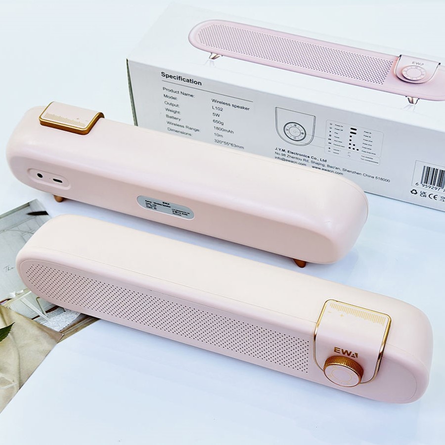 Retro Pink Bluetooth Speaker by EWA L102 – Stylish Wireless Audio Experience % Retro Pink Bluetooth Speaker by EWA L102 – Stylish Wireless Audio Experience