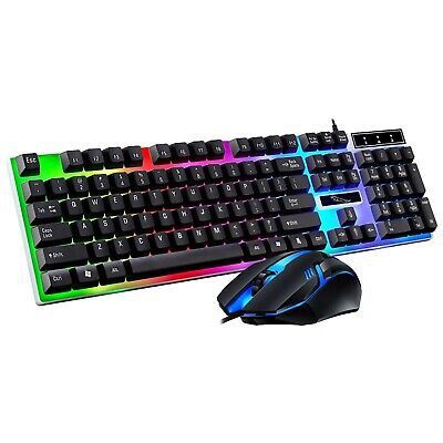 RGB Gaming Keyboard and Mouse Combo - USB Wired Set for Enhanced Performance % RGB Gaming Keyboard and Mouse Combo - USB Wired Set for Enhanced Performance