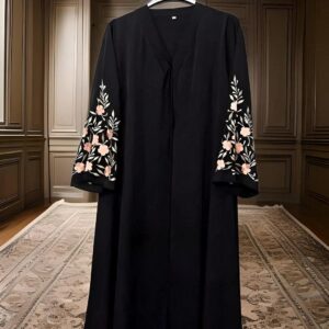 Rose-Inspired Elegant Abaya for Stylish Comfort and Grace