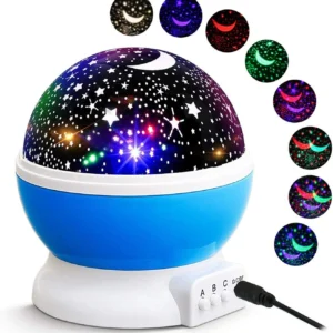 Rotating Star Projection Lamp – Dreamy Night Light for Kids and Adults