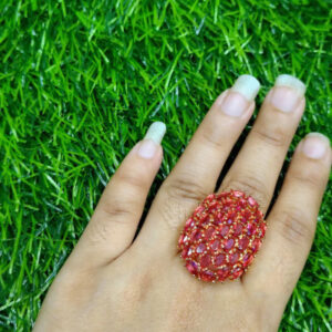 Ruby Cluster Statement Ring - Elegant Royal Design in Premium Quality