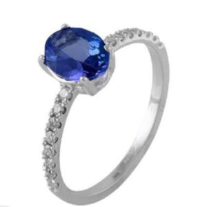 Sapphire Crystal Ring with Elegant Silver Finish – Premium Quality Jewelry