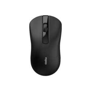 Silent Wireless Optical Mouse by Rapoo – Sleek Black Design for Effortless Control