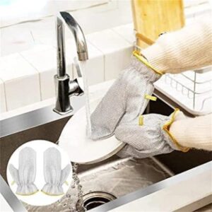 Silicone Kitchen Dishwashing Gloves - Durable & Comfortable Pair